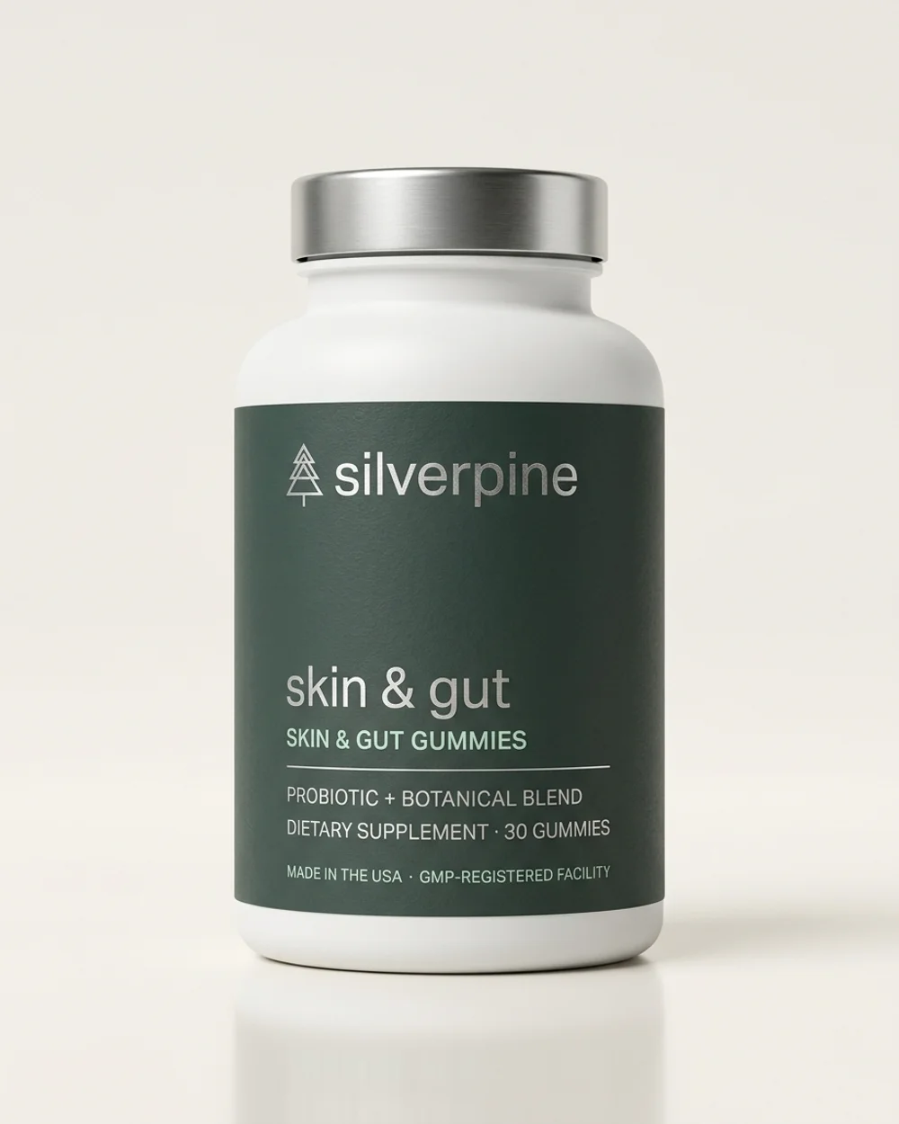 Silverpine Innovations Skin & Gut Gummies cherry flavor